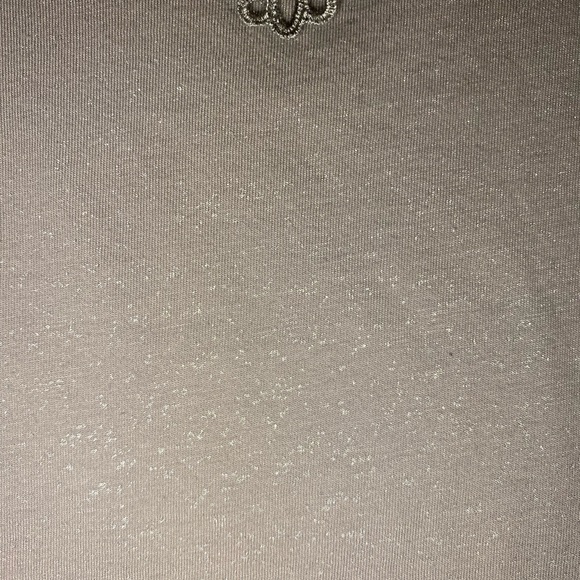 EUC Bay Studio taupe sheen top with exposed back zipper. - Picture 6 of 8